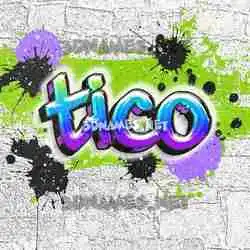 tico in Graffiti Grunge style - 3D name wallpaper