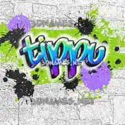 tippu in Graffiti Grunge style - 3D name wallpaper