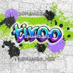 tiroo in Graffiti Grunge style - 3D name wallpaper
