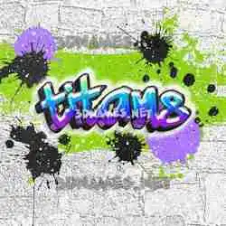 titans in Graffiti Grunge style - 3D name wallpaper