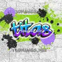 titas in Graffiti Grunge style - 3D name wallpaper