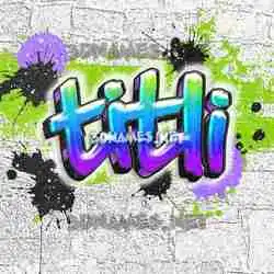 titli in Graffiti Grunge style - 3D name wallpaper
