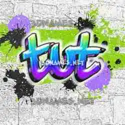 tut in Graffiti Grunge style - 3D name wallpaper