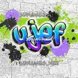 ujef in Graffiti Grunge style - 3D name wallpaper