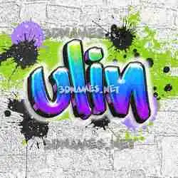 ulin in Graffiti Grunge style - 3D name wallpaper