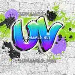 uv in Graffiti Grunge style - 3D name wallpaper