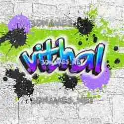 vithal in Graffiti Grunge style - 3D name wallpaper
