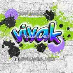 vivak in Graffiti Grunge style - 3D name wallpaper