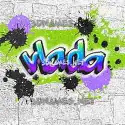 vlada in Graffiti Grunge style - 3D name wallpaper