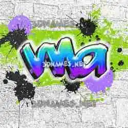 vna in Graffiti Grunge style - 3D name wallpaper