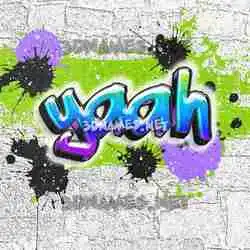 yaah in Graffiti Grunge style - 3D name wallpaper