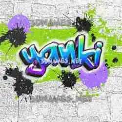 yanki in Graffiti Grunge style - 3D name wallpaper