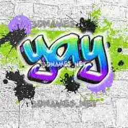 yay in Graffiti Grunge style - 3D name wallpaper