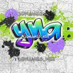 yna in Graffiti Grunge style - 3D name wallpaper