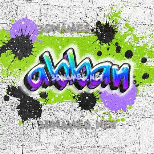 abban in Graffiti Grunge style - 3D name wallpaper