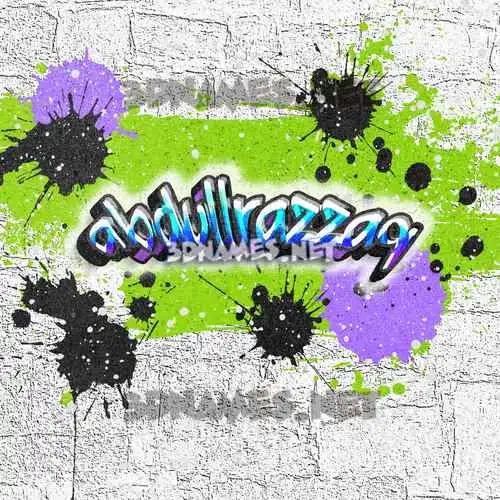 abdullrazzaq in Graffiti Grunge style - 3D name wallpaper
