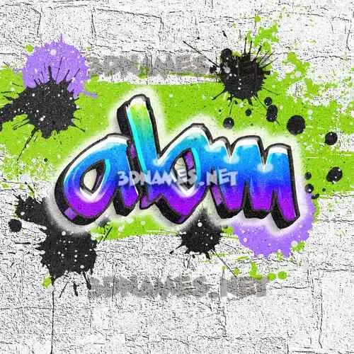 abm in Graffiti Grunge style - 3D name wallpaper