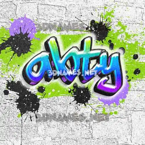 abty in Graffiti Grunge style - 3D name wallpaper