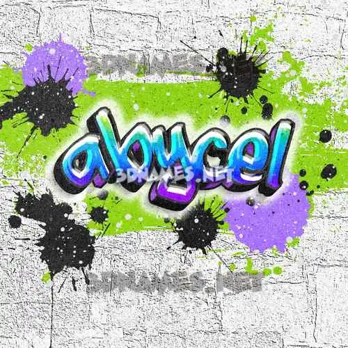 abycel in Graffiti Grunge style - 3D name wallpaper