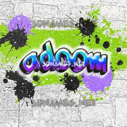 adoom in Graffiti Grunge style - 3D name wallpaper