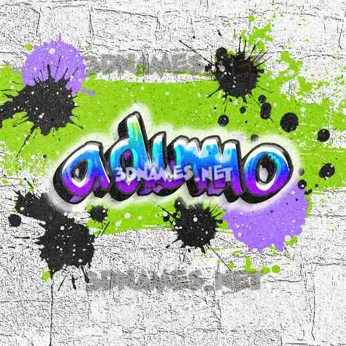 adumo in Graffiti Grunge style - 3D name wallpaper