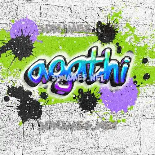 agathi in Graffiti Grunge style - 3D name wallpaper