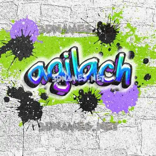 agilach in Graffiti Grunge style - 3D name wallpaper