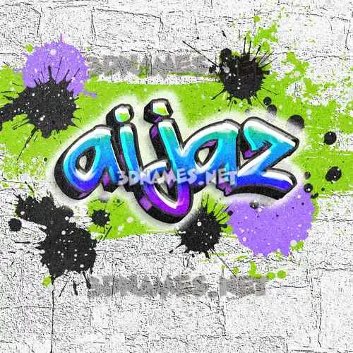 aijaz in Graffiti Grunge style - 3D name wallpaper