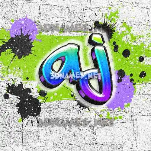 aj in Graffiti Grunge style - 3D name wallpaper aj in Graffiti Grunge style - 3D name wallpaper
