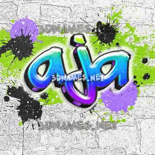 aja in Graffiti Grunge style - 3D name wallpaper aja in Graffiti Grunge style - 3D name wallpaper