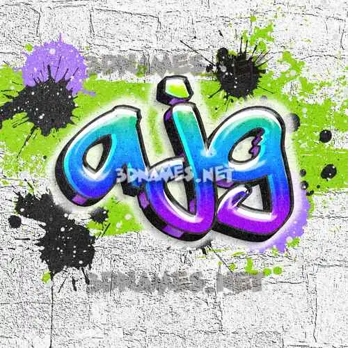 ajg in Graffiti Grunge style - 3D name wallpaper