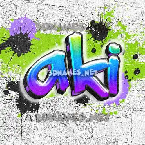 aki in Graffiti Grunge style - 3D name wallpaper aki in Graffiti Grunge style - 3D name wallpaper