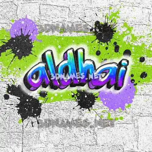 aldhai in Graffiti Grunge style - 3D name wallpaper