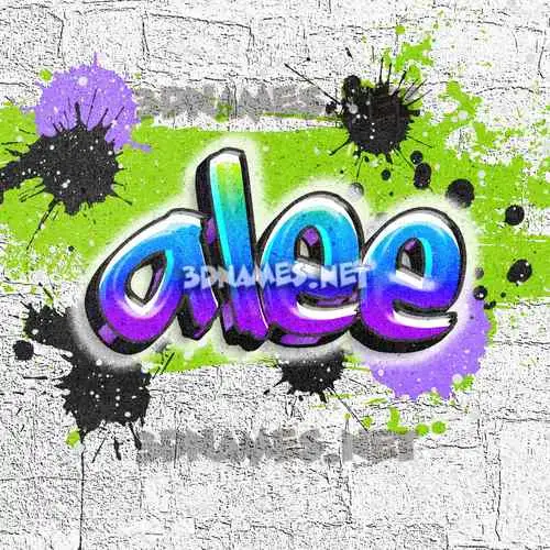 alee in Graffiti Grunge style - 3D name wallpaper