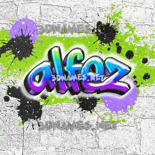 alfez in Graffiti Grunge style - 3D name wallpaper