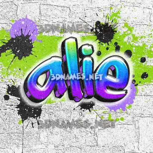 alie in Graffiti Grunge style - 3D name wallpaper alie in Graffiti Grunge style - 3D name wallpaper