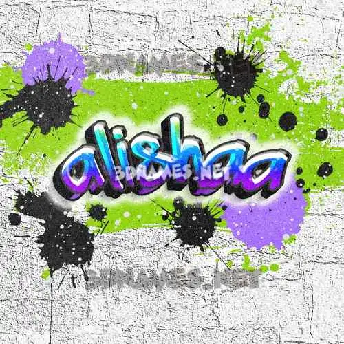 alishaa in Graffiti Grunge style - 3D name wallpaper