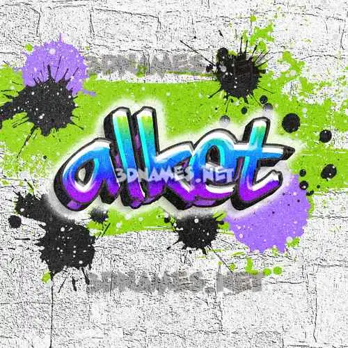 alket in Graffiti Grunge style - 3D name wallpaper