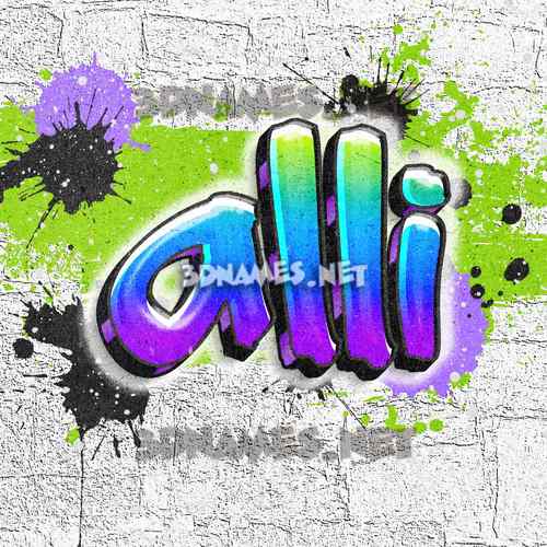 36 3D Names for "alli"