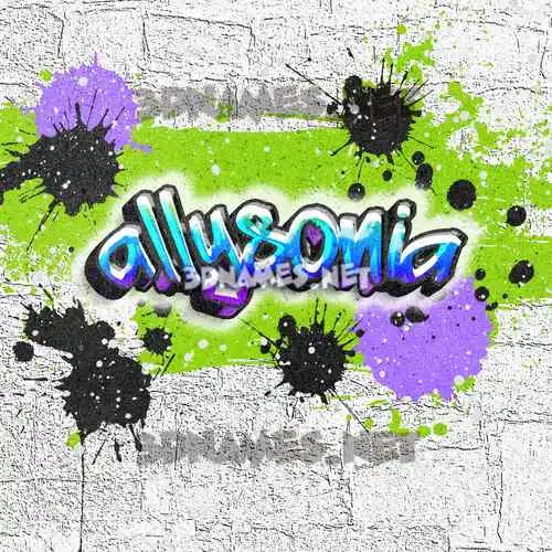 allysonia in Graffiti Grunge style - 3D name wallpaper allysonia in Graffiti Grunge style - 3D name wallpaper