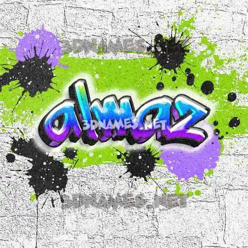 almaz in Graffiti Grunge style - 3D name wallpaper