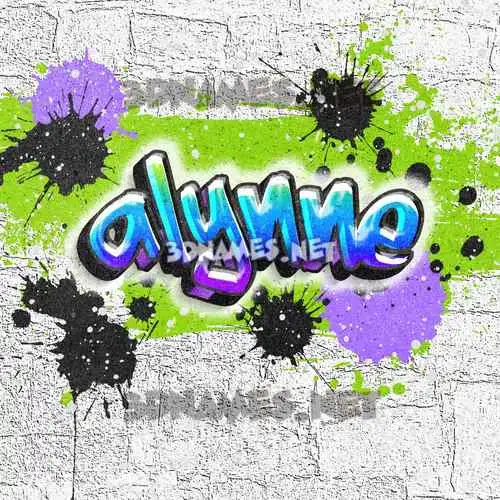 alynne in Graffiti Grunge style - 3D name wallpaper