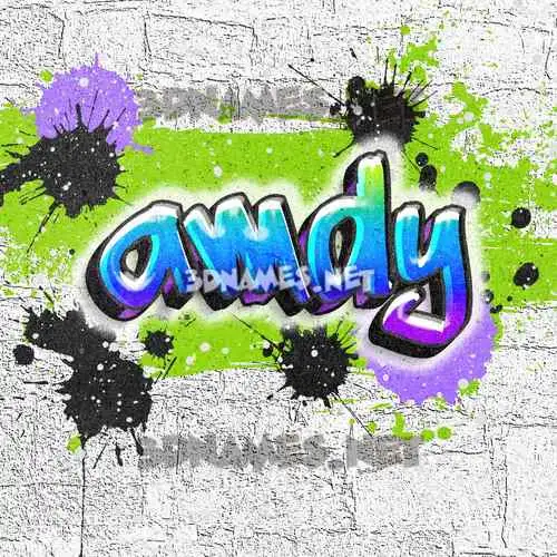 amdy in Graffiti Grunge style - 3D name wallpaper