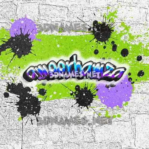 ameerhamza in Graffiti Grunge style - 3D name wallpaper