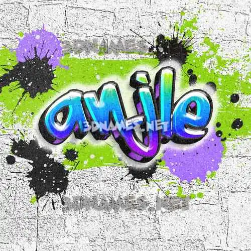 anjle in Graffiti Grunge style - 3D name wallpaper