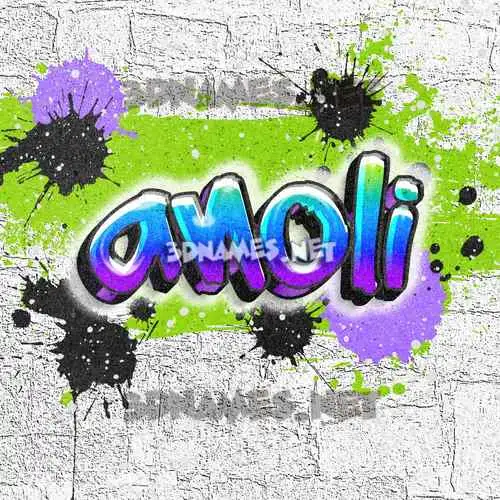anoli in Graffiti Grunge style - 3D name wallpaper