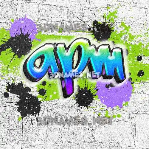 apm in Graffiti Grunge style - 3D name wallpaper
