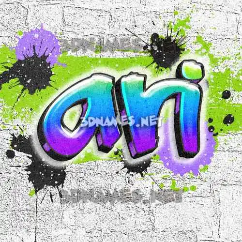 ari in Graffiti Grunge style - 3D name wallpaper