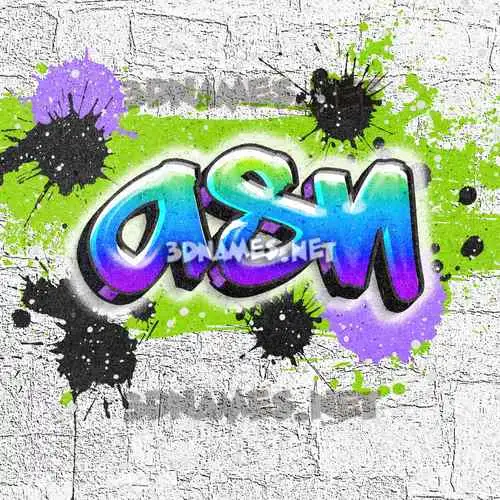 asn in Graffiti Grunge style - 3D name wallpaper asn in Graffiti Grunge style - 3D name wallpaper