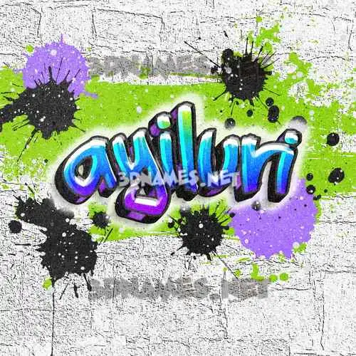 ayiluri in Graffiti Grunge style - 3D name wallpaper